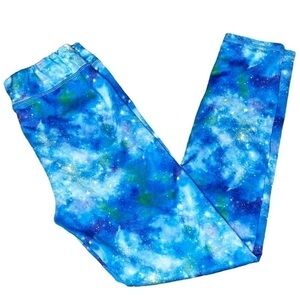 More Than Magic Sky Galaxy Blue Multicolor Kids Leggings